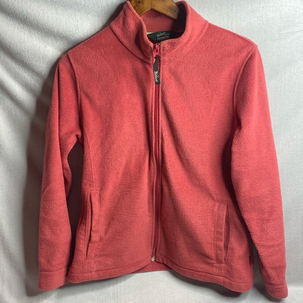 Woolrich Zip Up Jacket In Soft Ruby Size Medium P… - image 1